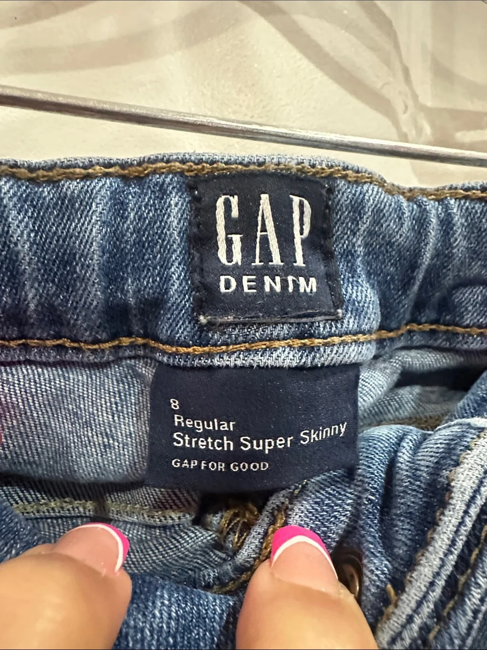 NWOT GAP Kids Light Blue Ripped Skinny Jeans size 8